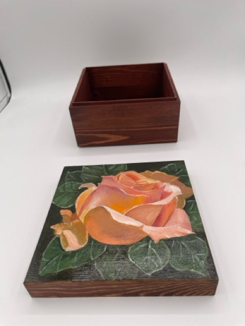 Handpainted Wood  Box