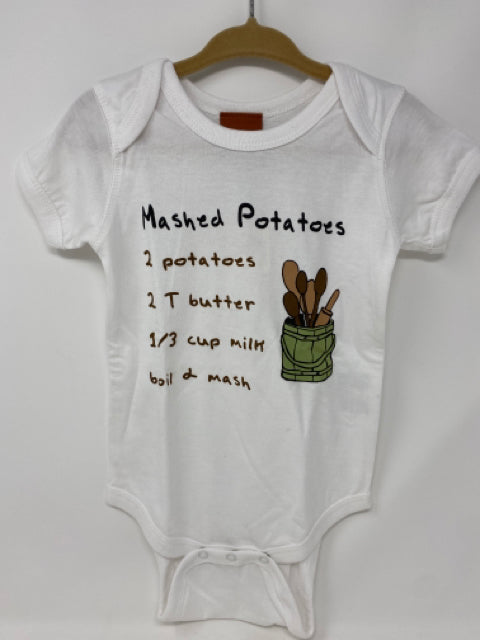 12 M White Mashed Potato Recipe Onesie