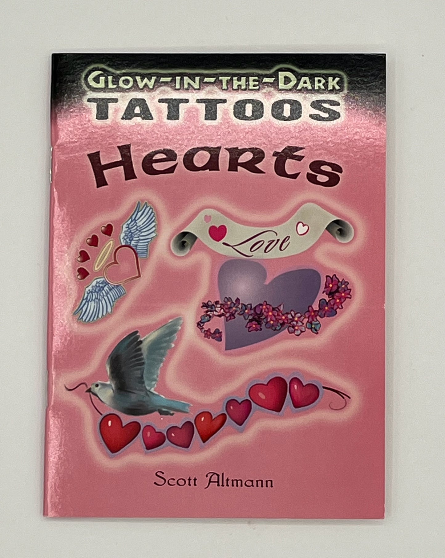 Valentine Tattoo Hearts-Glow in The Dark Activity Book