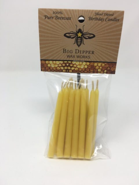 Natural Beeswax Birthday Candles