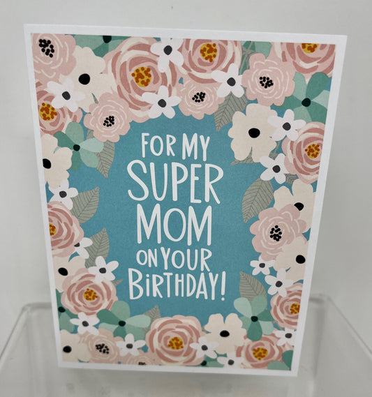 Super Mom Birthday Card